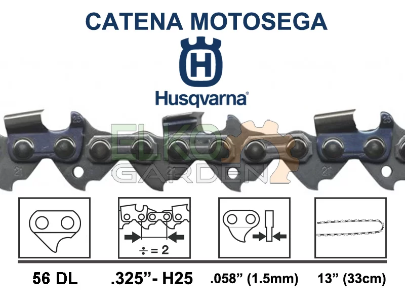 CATENA HUSQVARNA 56 MAGLIE H25 21BP .325 1.5MM 501840456